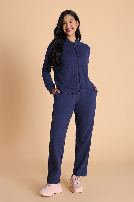 Zivame 2 Mile Fashion Knit Cotton Loungewear Set - Naval Academy — image 2